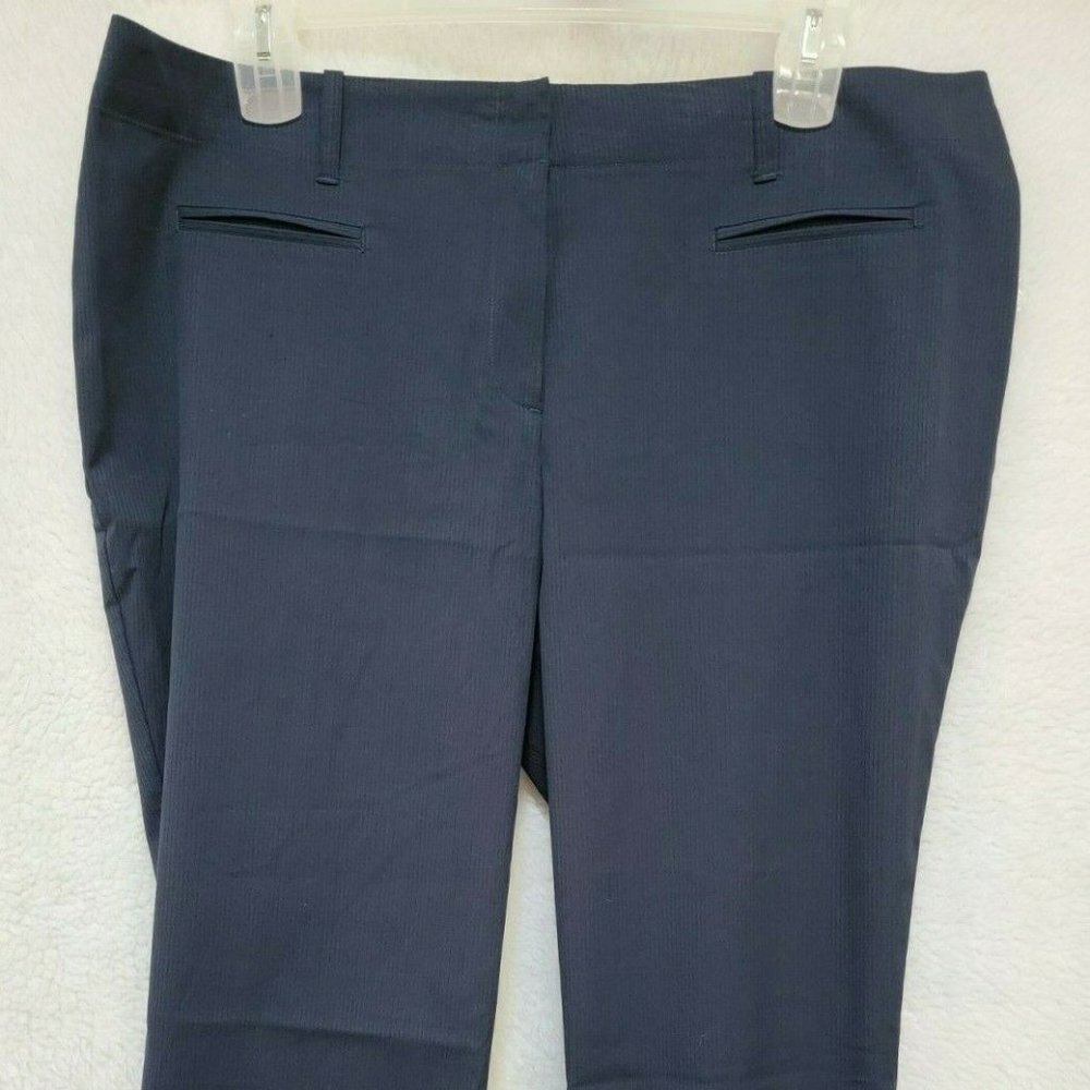Attention NWOT Blue Striped Capri Pants Size 18